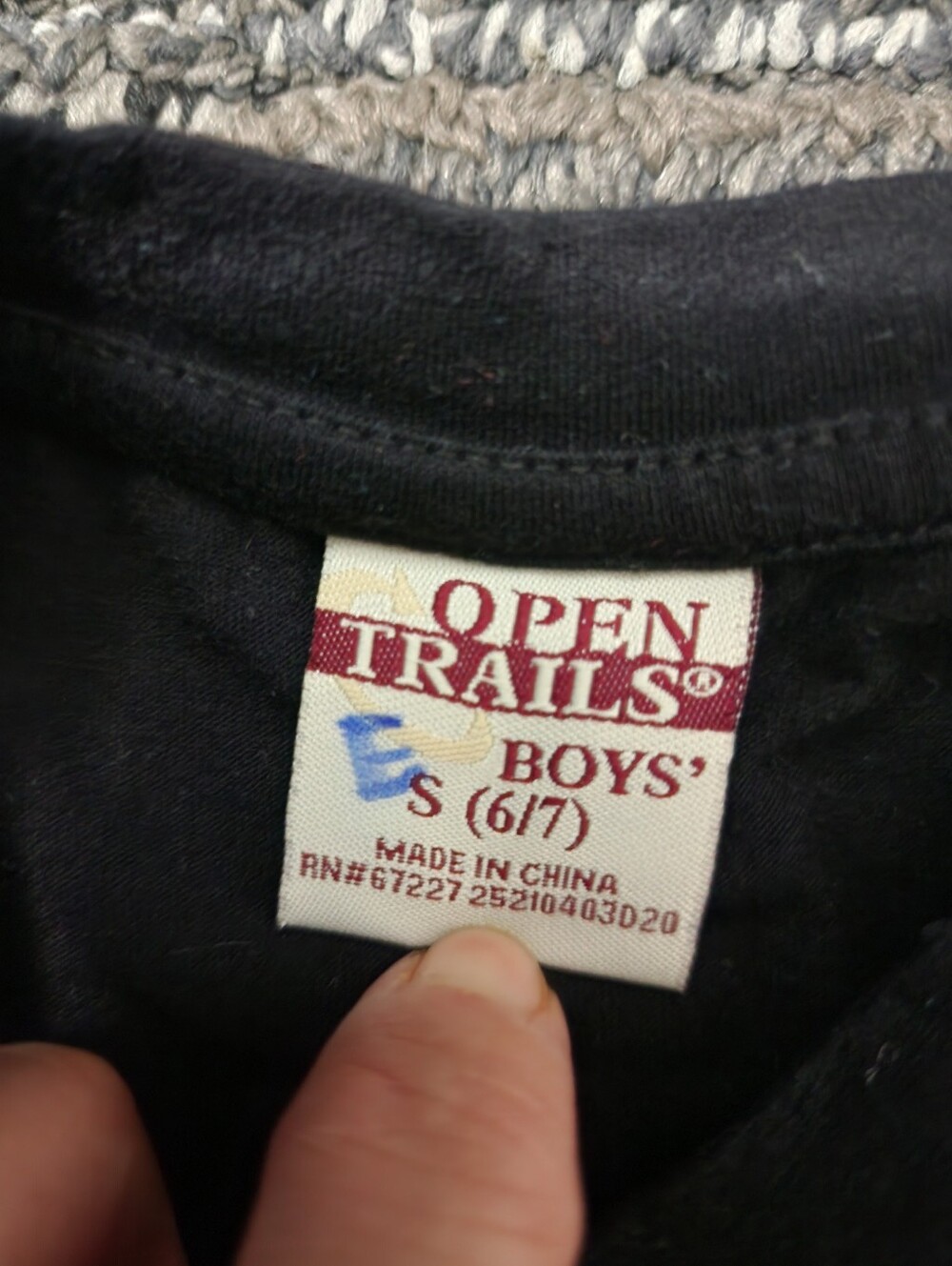 Open Trails “Bad to the Bone” Small (6-7) Graphic T-shirt Halloween Skeleton EUC - Picture 3 of 4